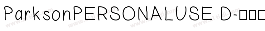 ParksonPERSONALUSE D字体转换